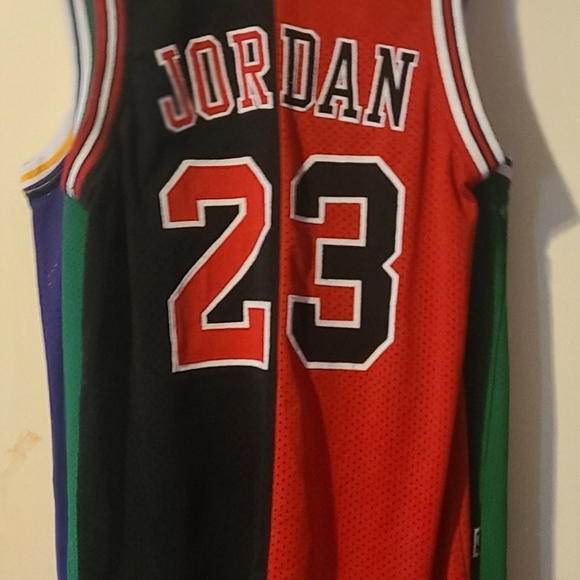 SOLD: Michael Jordan Jersey Split Color Hardwood Classics size Large - Picture 3 of 3